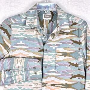 VTG Y2k Altamont Canvas Work Shirt Men S Paint By Number AOP Pastel Camo Skater
